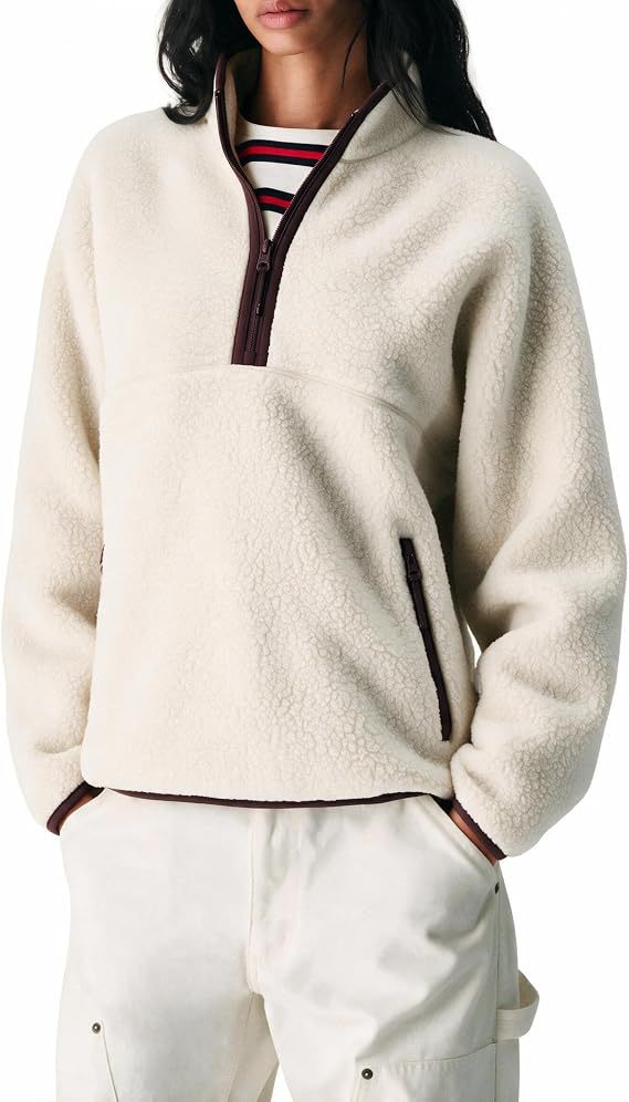 Women's Cosy Plush Sweatshirt – Soft Solid Colour Pullover