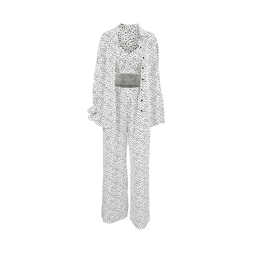 Women's Polka Dot Sleepwear Set – 3-Piece Soft Loungewear Pyjamas