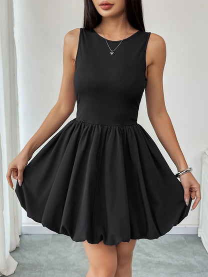 Women's Ruched Sleeveless Mini Dress – Bodycon Party Dress