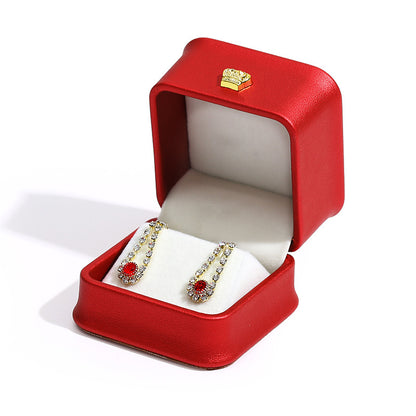 Elegant Jewellery Gift Box – PU Leather Earring Display Case