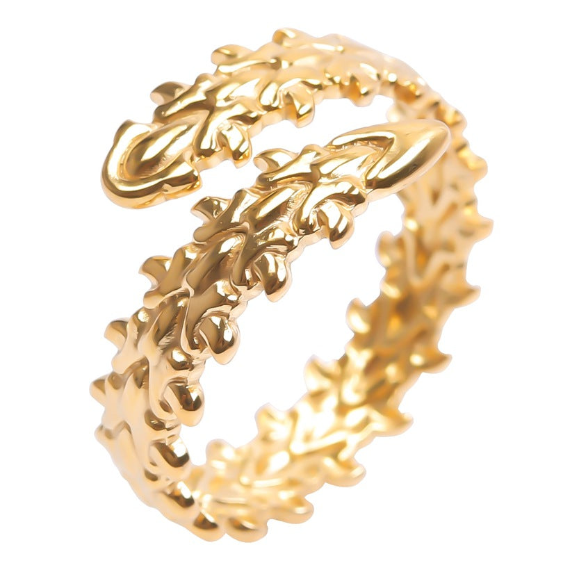 Tone Gold  Silver Bone Ring Open Adjustable Unisex Ring
