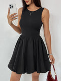 Women's Ruched Sleeveless Mini Dress – Bodycon Party Dress