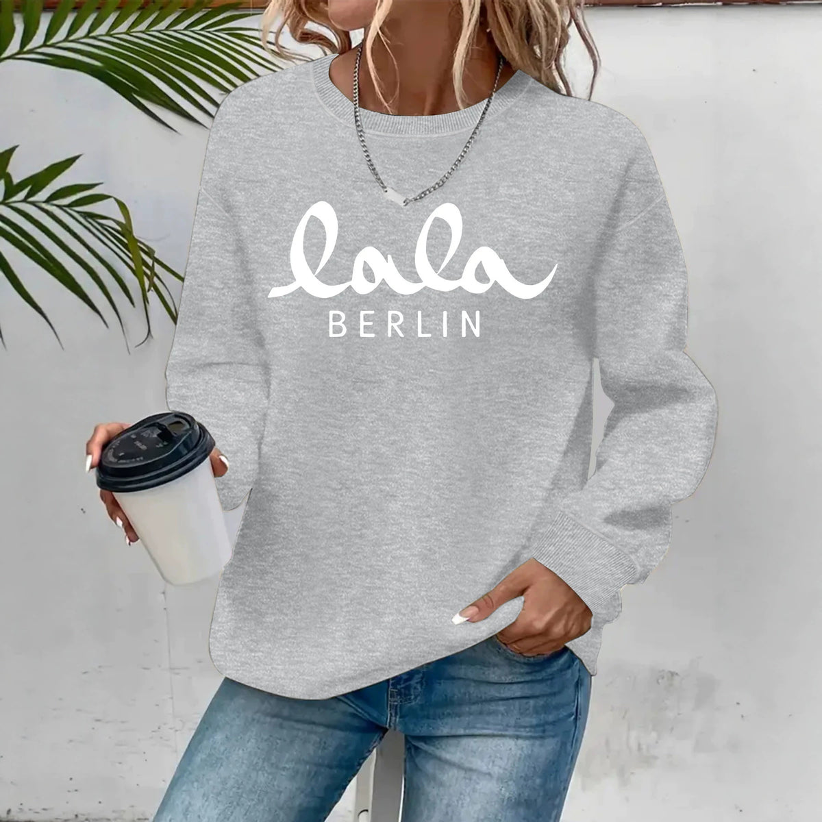 Loose velvet sweatshirt