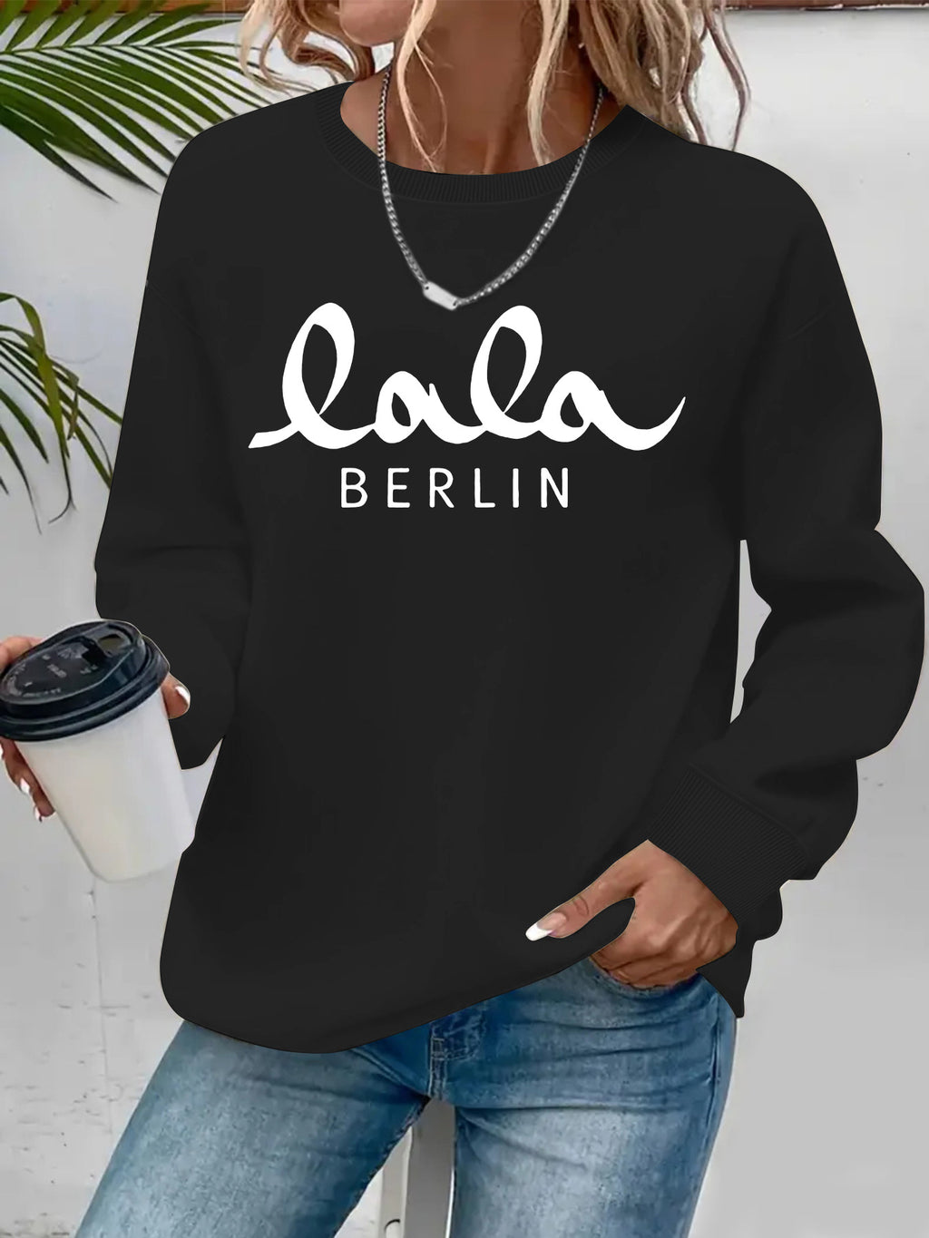 Loose velvet sweatshirt