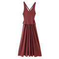 Women's Fashion Splicing Strapless Dress