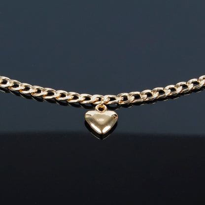 Cute Heart Lock Necklace – Gold & Silver Choker Pendant