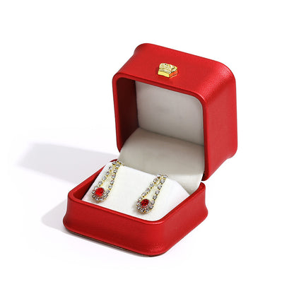 Elegant Jewellery Gift Box – PU Leather Earring Display Case