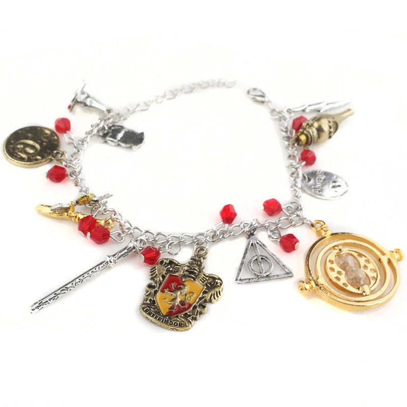 Harri Potter Combination Jewellery Silver Plated Charm Bead Bracelet