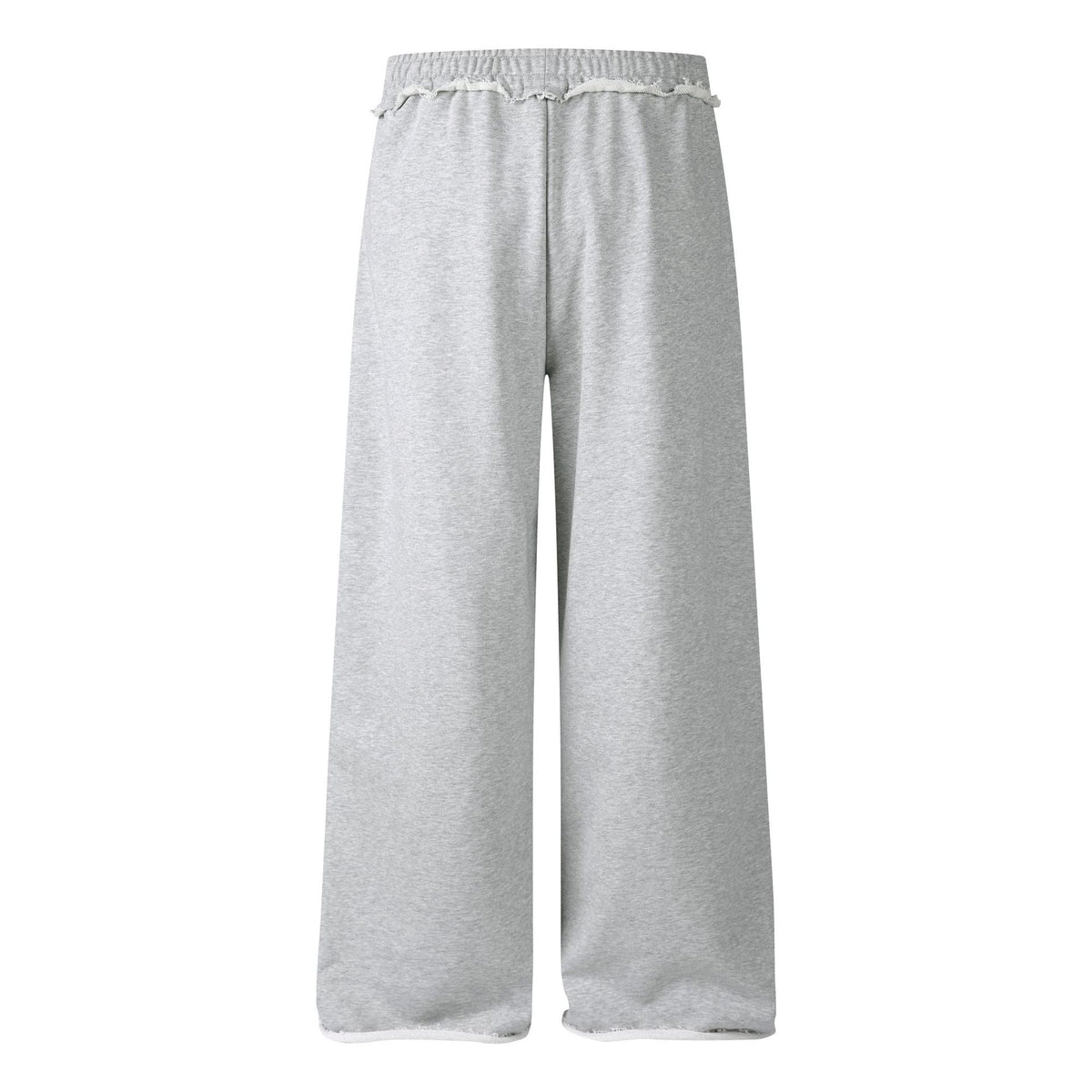 Sweatpants Women Rhinestone Letter Embellished Raw Hem Waistband Loose Drapey Long Pants