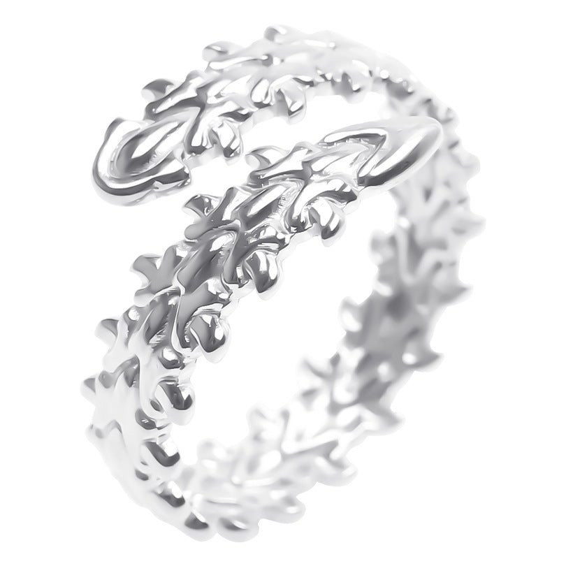 Tone Gold  Silver Bone Ring Open Adjustable Unisex Ring
