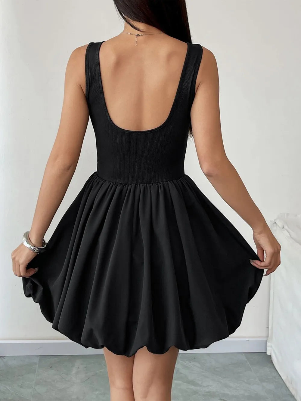 Women's Ruched Sleeveless Mini Dress – Bodycon Party Dress