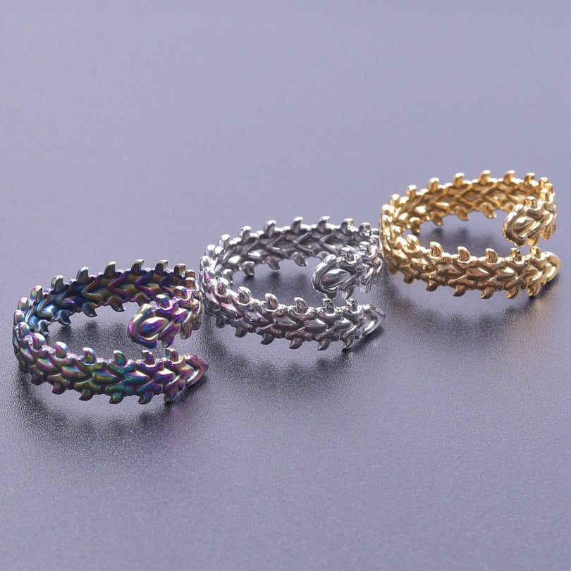 Tone Gold  Silver Bone Ring Open Adjustable Unisex Ring