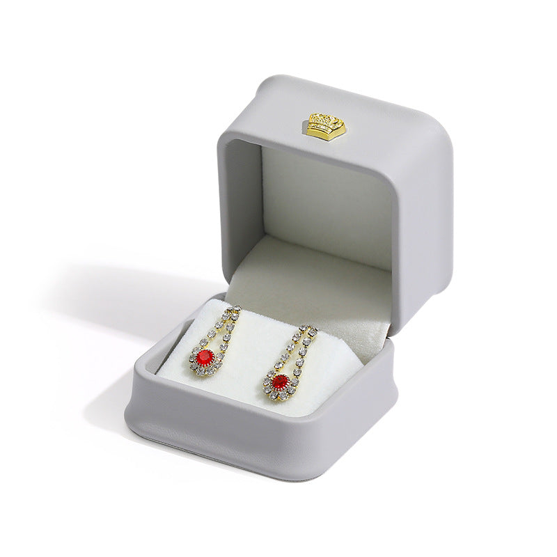 Elegant Jewellery Gift Box – PU Leather Earring Display Case