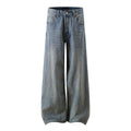 Washed denim pants for men