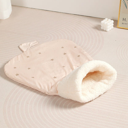 Semi-Enclosed Winter Warm Pet Bed with Tunnel for Cats and Dogs