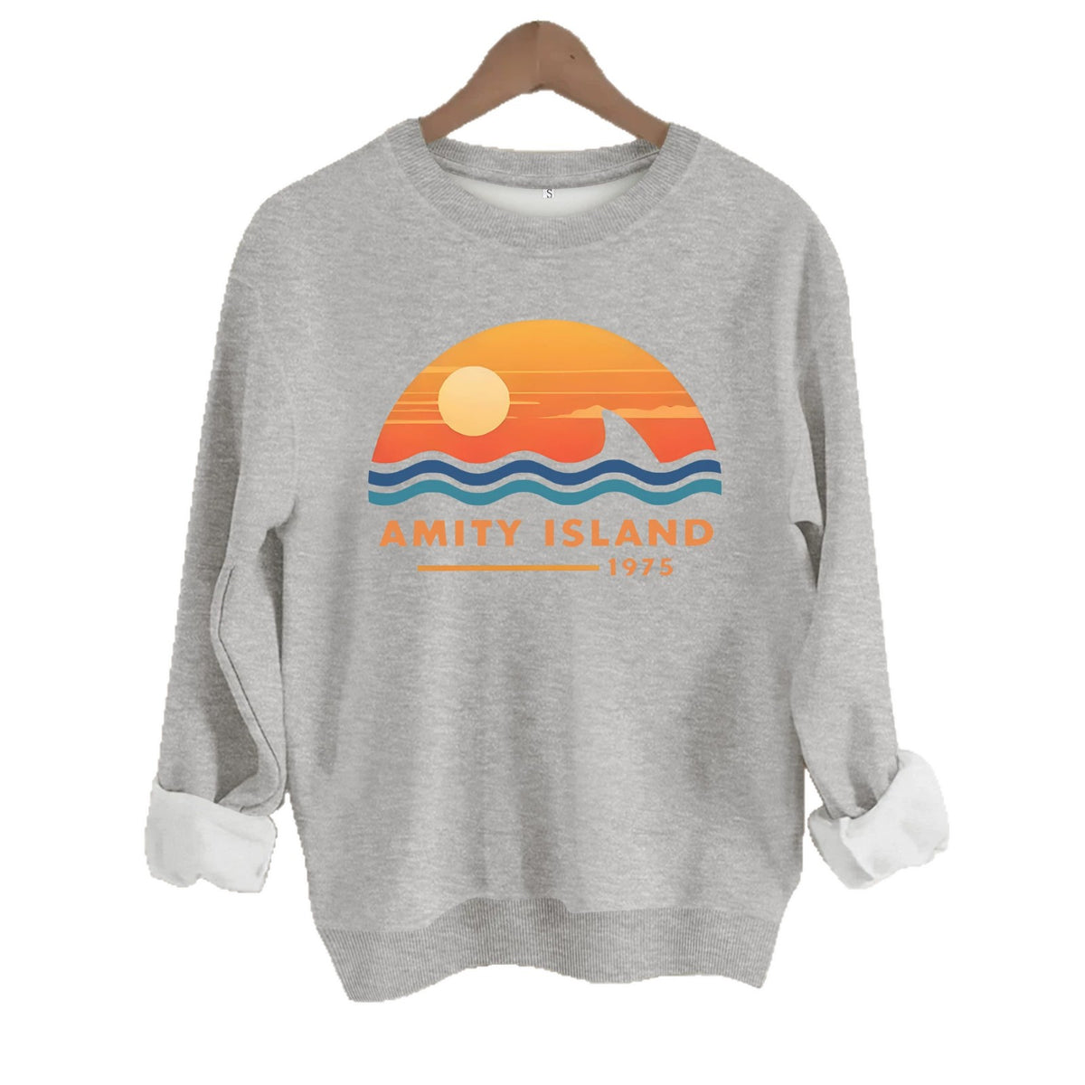 Amity Island Printed Loose Women's Velvet Hoodie