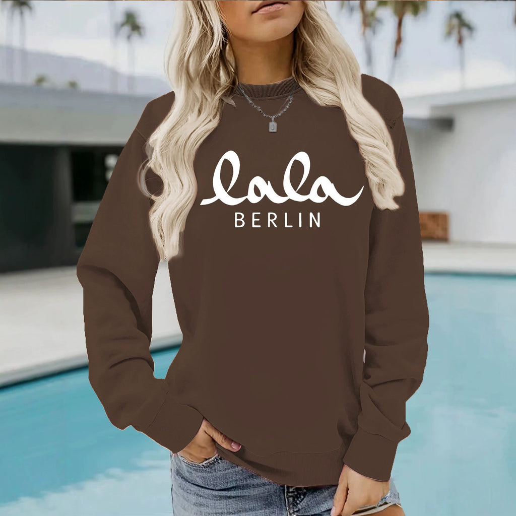 Loose velvet sweatshirt