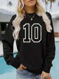 Round neck sweater with letter printed sweatshirt