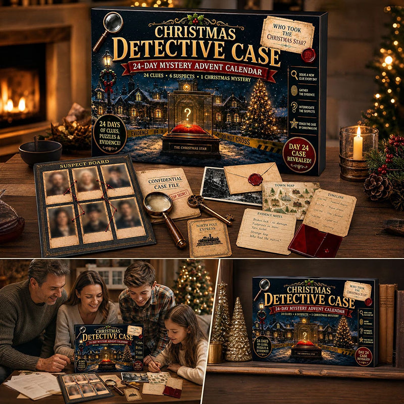 24-Day Mystery Adventure Advent Calendar – Christmas Puzzle Escape Room Game with 6 Themes, Daily Surprise Discovery