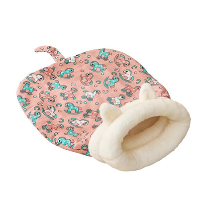 Semi-Enclosed Winter Warm Pet Bed with Tunnel for Cats and Dogs
