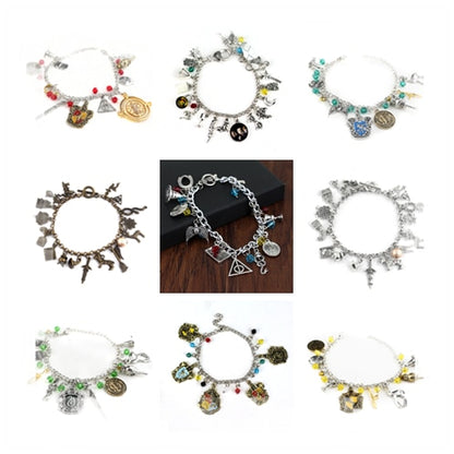 Harri Potter Combination Jewellery Silver Plated Charm Bead Bracelet