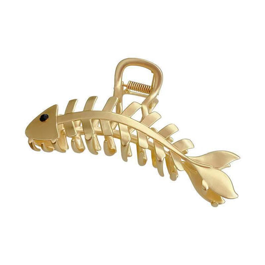 Metal Fishbone Hair Clip – Vintage Aesthetic Barrette