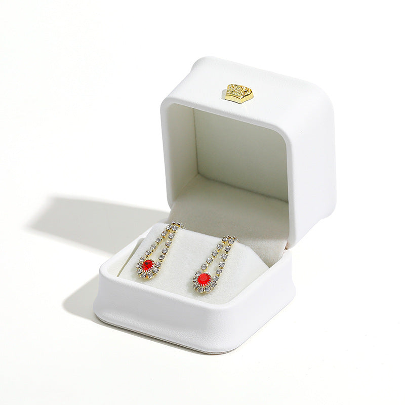 Elegant Jewellery Gift Box – PU Leather Earring Display Case