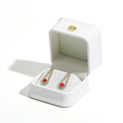 Elegant Jewellery Gift Box – PU Leather Earring Display Case