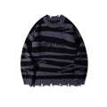 Round neck striped sweater for men