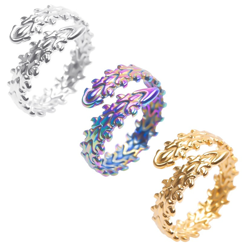 Tone Gold  Silver Bone Ring Open Adjustable Unisex Ring