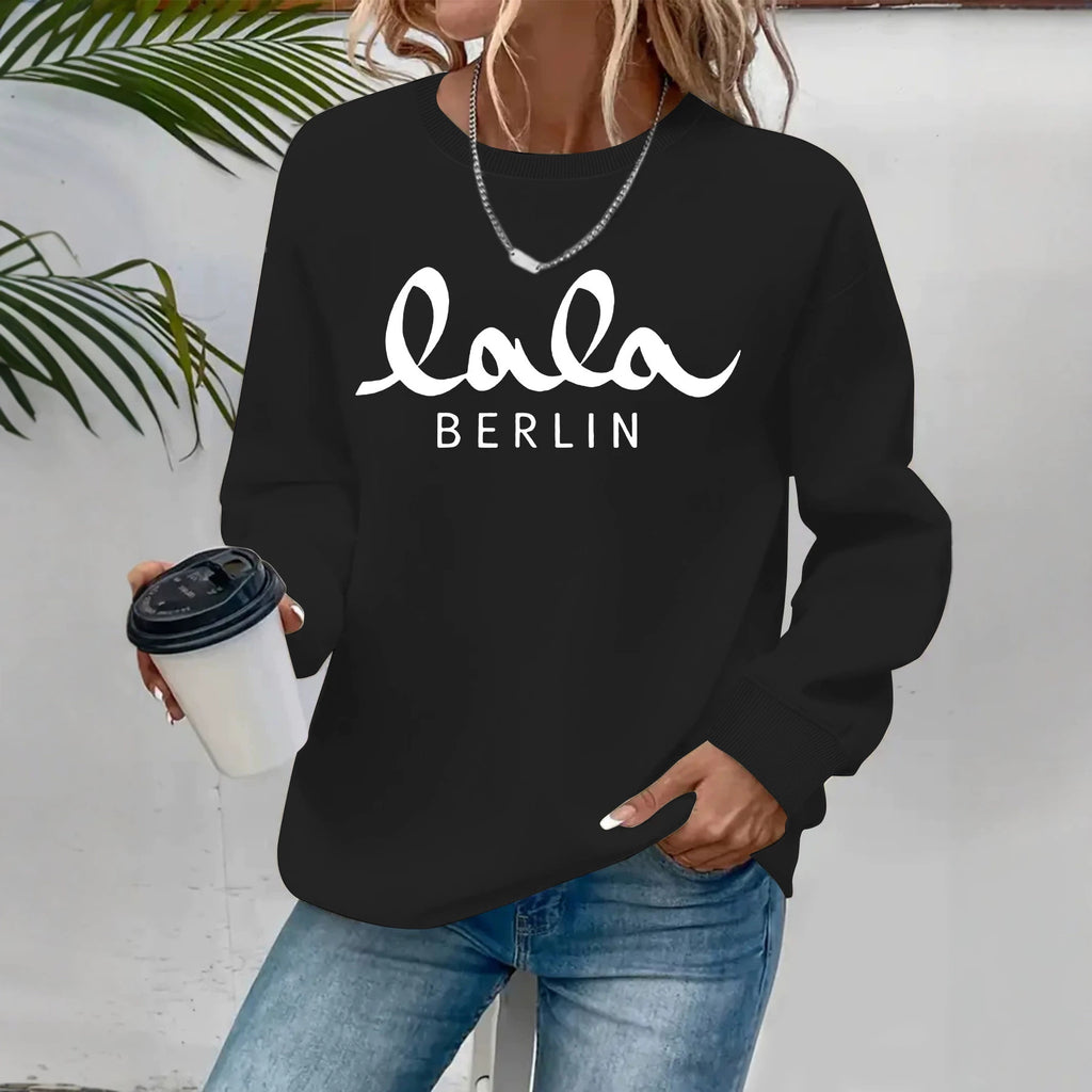 Loose velvet sweatshirt