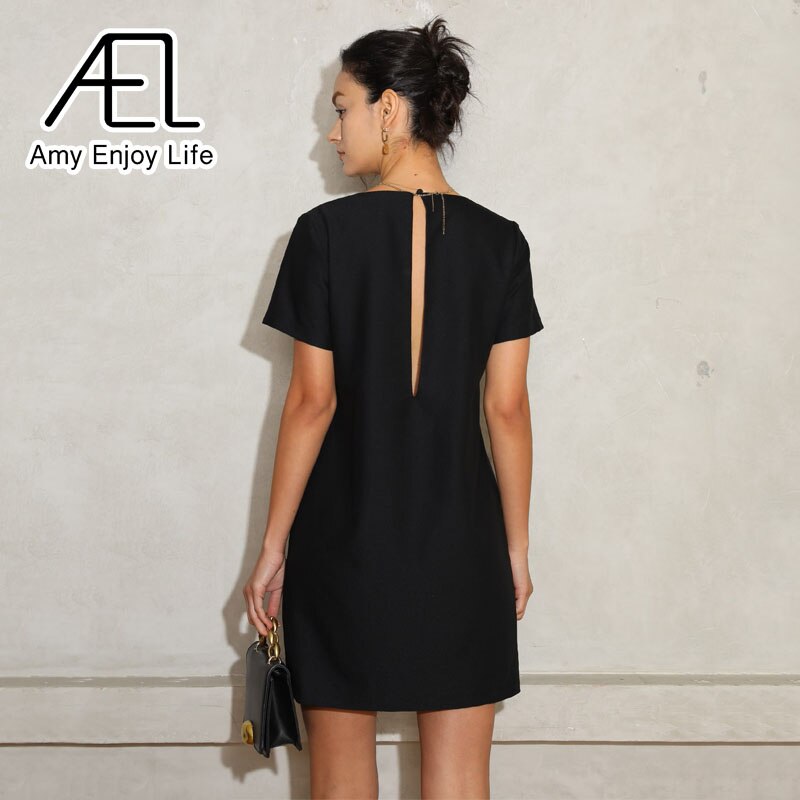 Women's V-Neck Summer Mini Dress – Casual Short Sleeve Sundress