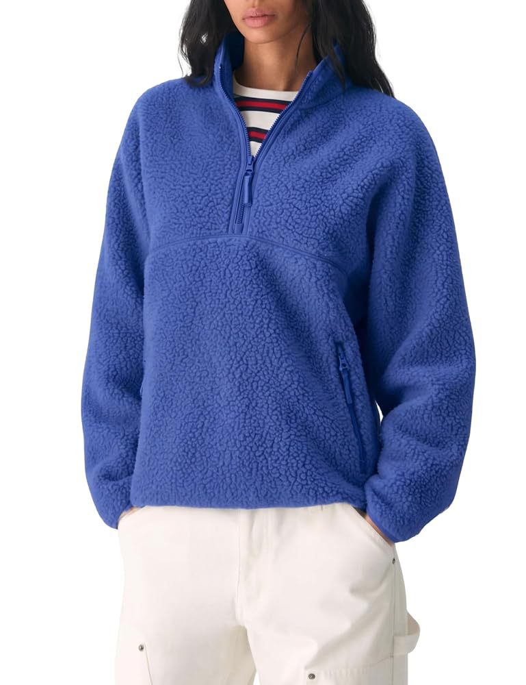 Women's Cosy Plush Sweatshirt – Soft Solid Colour Pullover