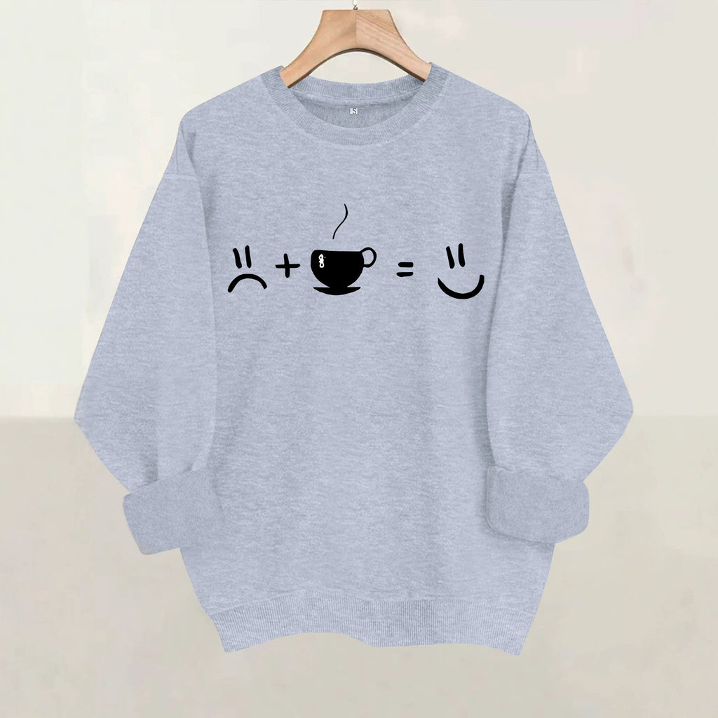 Round neck fleece hoodie