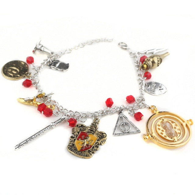 Harri Potter Combination Jewellery Silver Plated Charm Bead Bracelet