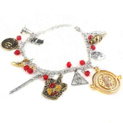 Harri Potter Combination Jewellery Silver Plated Charm Bead Bracelet